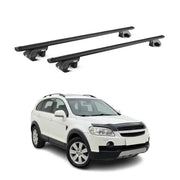 Dachträger Grundtäger für Chevrolet Captiva 2006-2016 90kg Aluminium Schwarz ABE