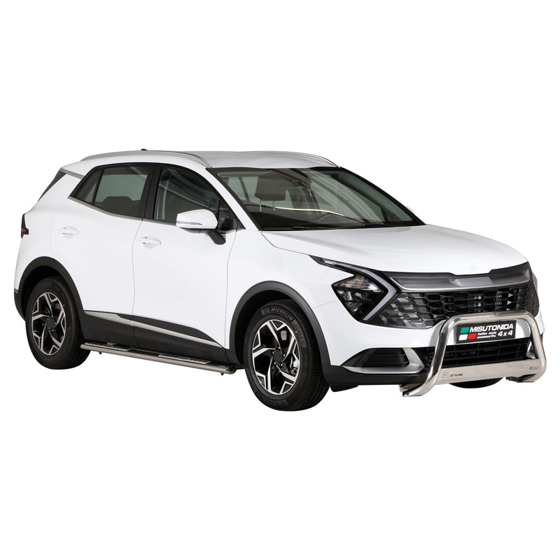 Edelstahl Seitenschweller Schwellerrohre für Kia Sportage 2022-2025 Silber