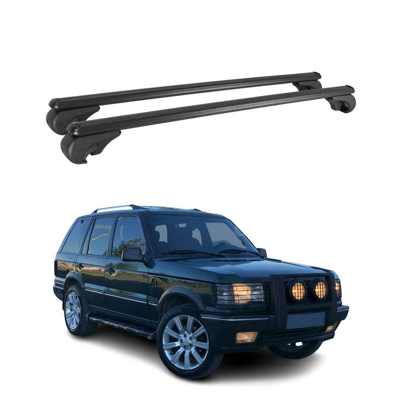Dachträger Grundtäger für Range Rover 1994-2002 75kg Aluminium Schwarz 2 tlg