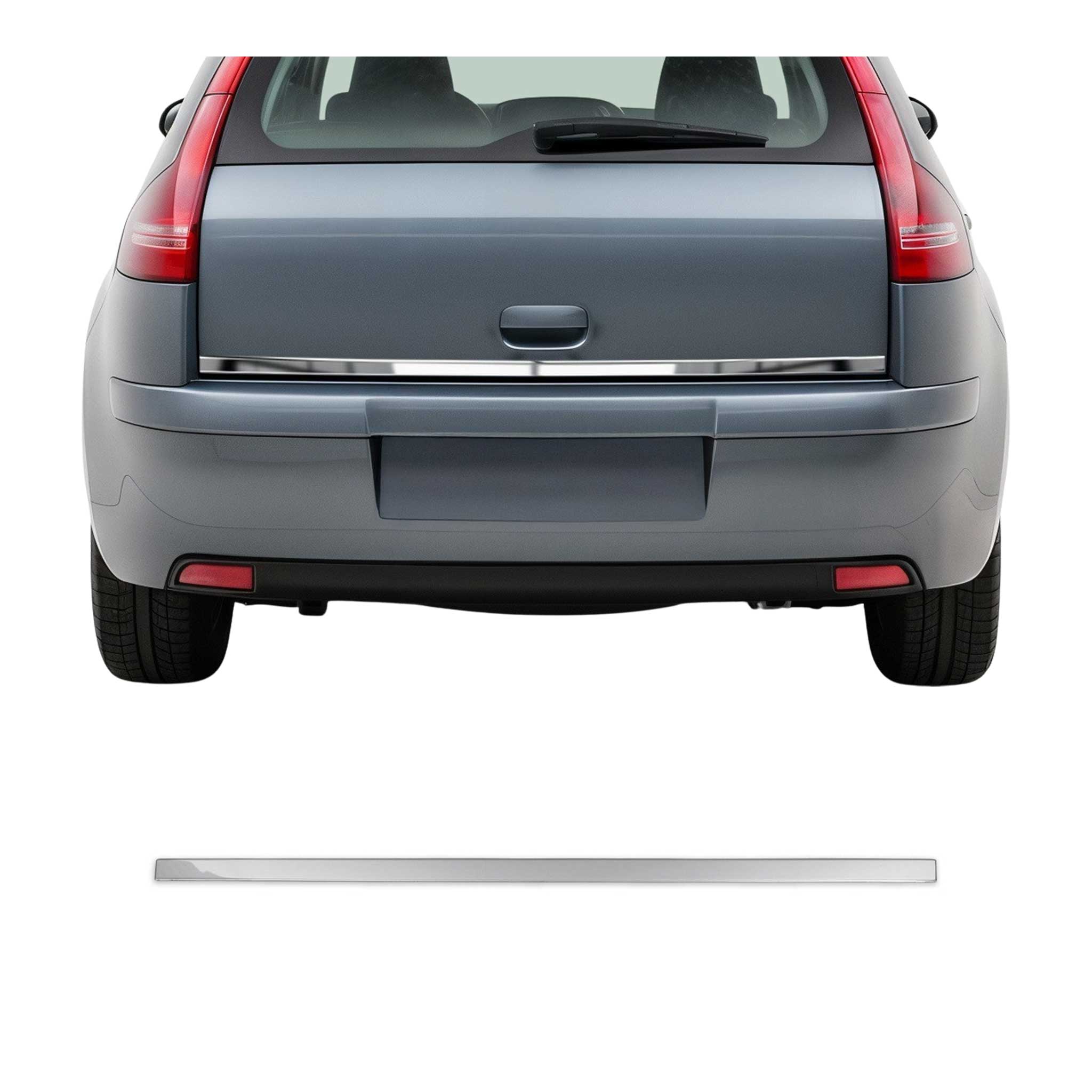 Kofferraumleiste Heckleiste für Citroen C4 2004-2010 Schrägheck Edelstahl Chrom