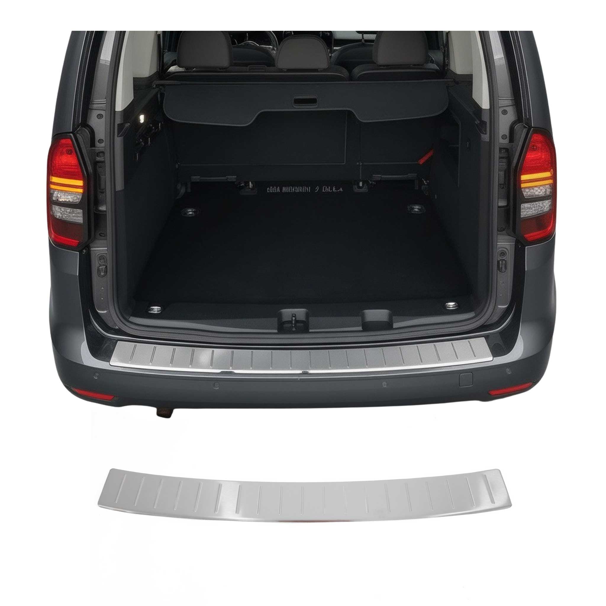 Ladekantenschutz Stoßstange für VW Caddy IV 2020-2026 Edelstahl Chrom gebürstet