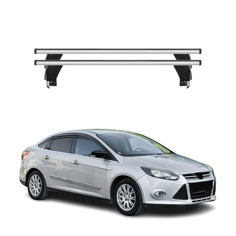 Menabo Dachträger Grundtäger für Ford Focus 2011-2018 50kg Alu Silber 2 tlg