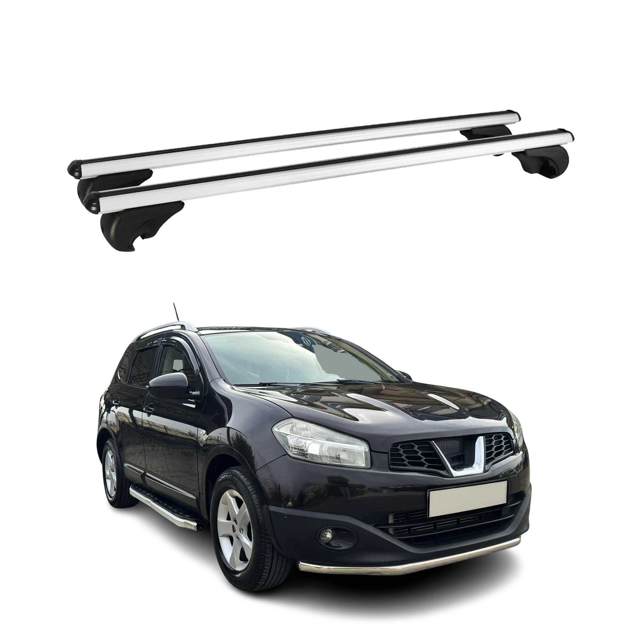 Dachträger Grundtäger für Nissan Qashqai +2 J10 2006-2014 75kg Alu Grau 2 tlg