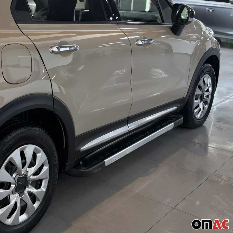 Side door strip door strips door protection strips for Fiat 500X 2015-2025 stainless steel 4x