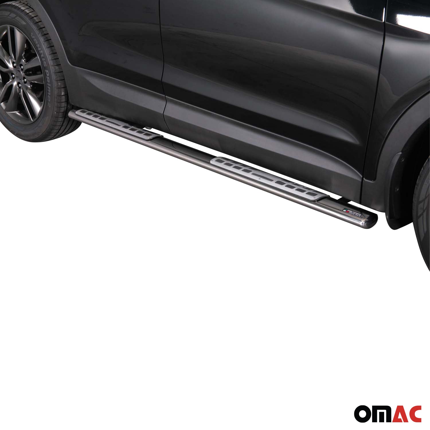 Edelstahl Seitenschweller Schwellerrohre für Hyundai Santa Fe 2012-2015 Silber