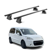Stahl Dachträger für Peugeot Partner II 2008-2018 TÜV Abschließbar 2tlg Schwarz