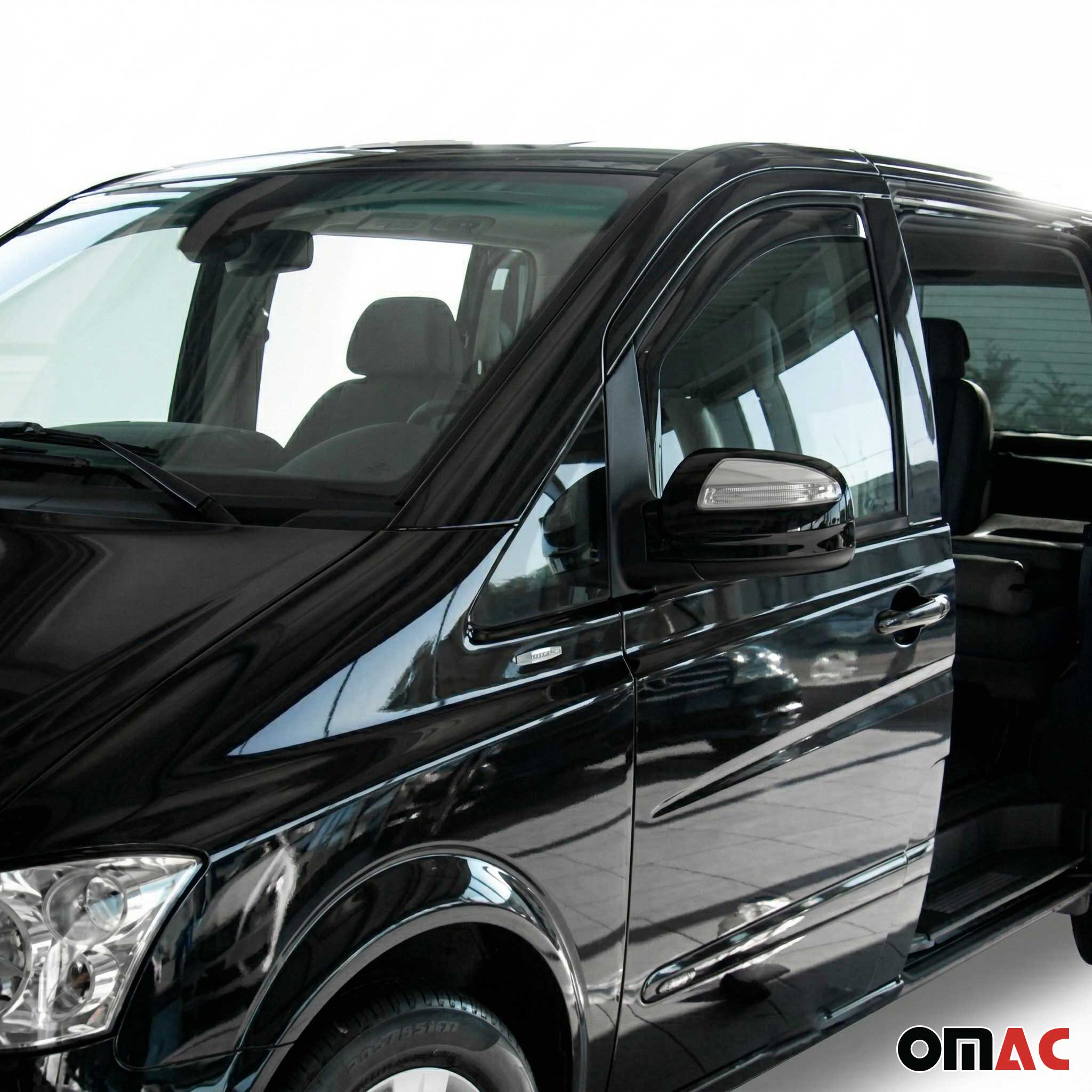 Windabweiser Regenabweiser für Mercedes Klasse Vito W447 2014-2026 Dunkel 2x