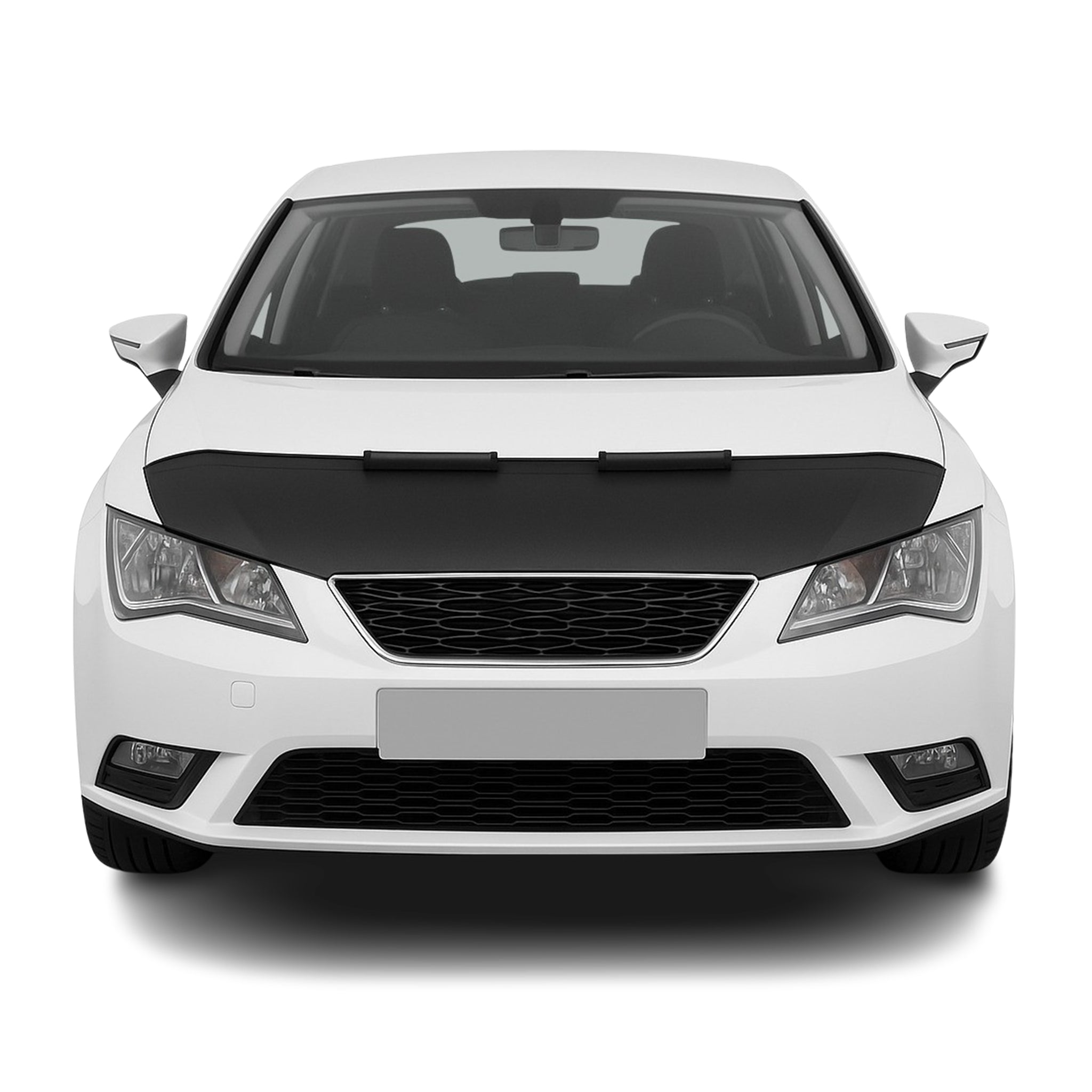 Haubenbra Steinschlagschutz Bonnet Bra für Seat Leon 2012-2020 Schwarz Halb