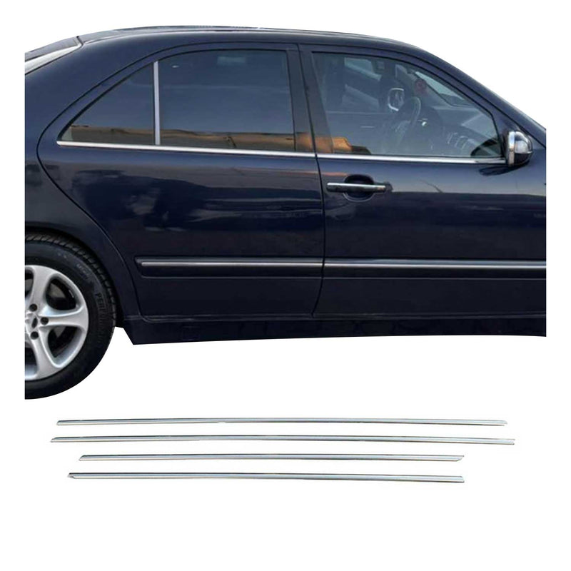 Fensterleisten Zierleisten für Mercedes E Klasse W210 1995-2002 Edelstahl 4tlg