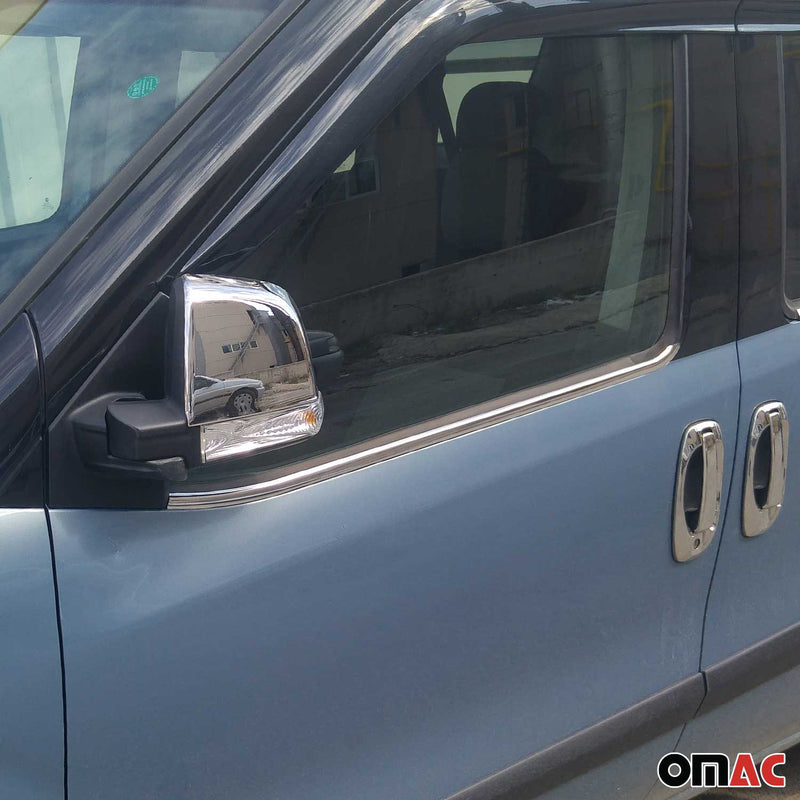 Fensterleisten Zierleisten für Fiat Doblo 2010-2021 Edelstahl Chrom 4tlg
