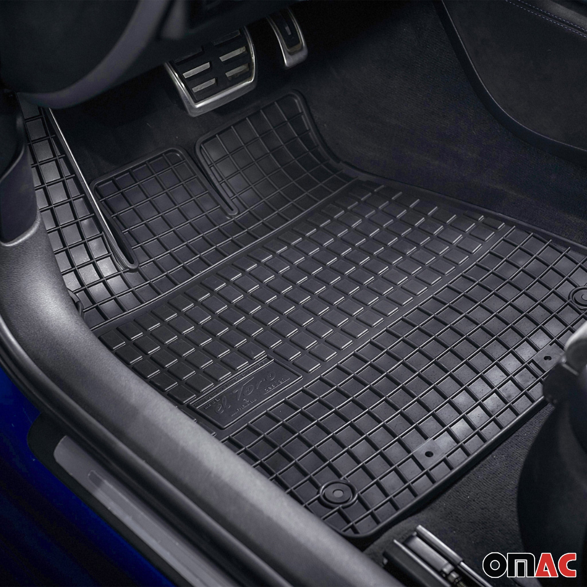 OMAC Gummi Fußmatten für Nissan Murano Z51 2008-2014 Automatten Gummi Schwarz 4x