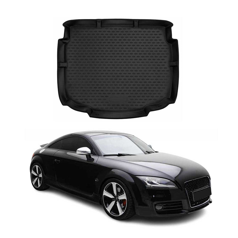 Kofferraummatte Kofferraumwanne für Audi TT MK2 8J 2006-2014 Gummi TPE Schwarz