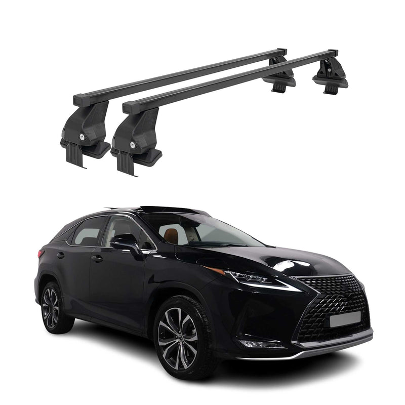 Menabo Dachträger Grundtäger für Lexus RX AL20 2015-2019 50kg Stahl Schwarz 2x