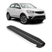 Seitenbretter Trittbretter für Ssangyong Korando III 2010-2019 Aluminium Schwarz