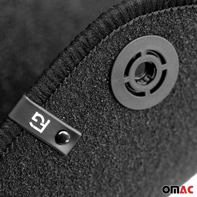 Velours Fußmatten für Opel Agila B 2008-2014 Autoteppich Automatten Schwarz 4tlg