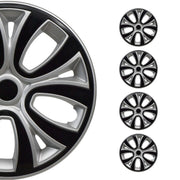 4x Radblenden Radkappen Radzierblenden für 14" Zoll Stahlfelgen Silber Schwarz