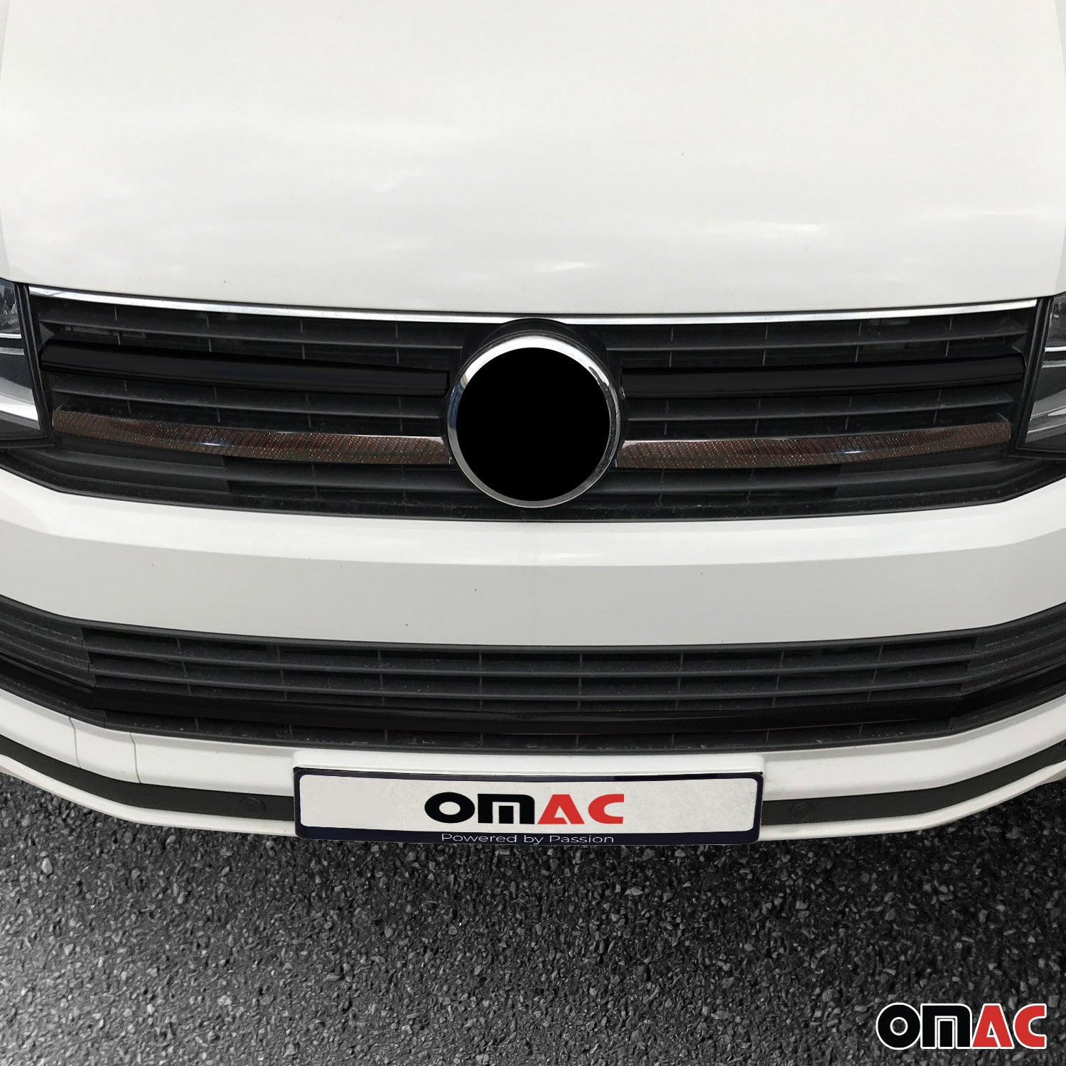 Kühlergrill Grillleisten für VW T6 Transporter 2015-19 Highline Echt Carbon Rot