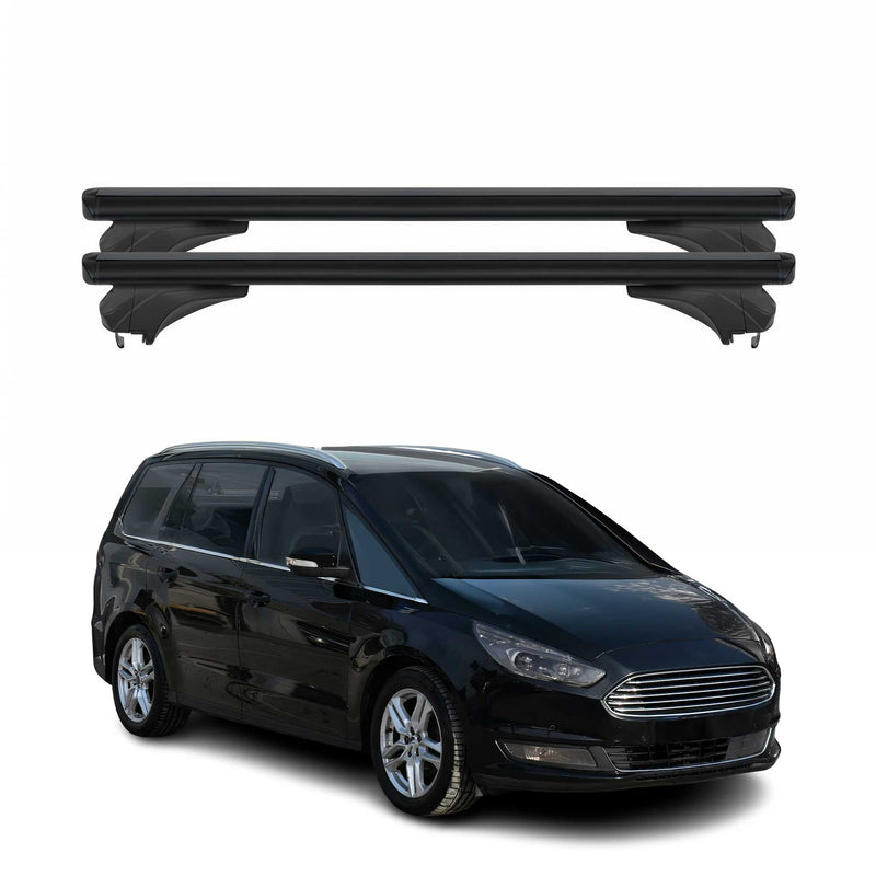 Menabo Dachträger Grundtäger für Ford Galaxy III 2015-2022 Aluminium Schwarz 2x
