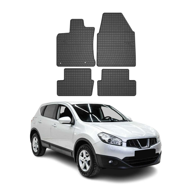 OMAC Gummi Fußmatten für Nissan Qashqai J10 2006-2014 Automatten Schwarz 4x