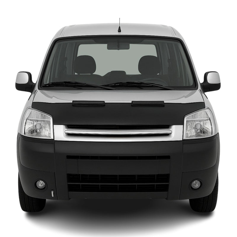 Haubenbra Steinschlagschutz für Peugeot Partner Citroen Berlingo Schwarz Halb