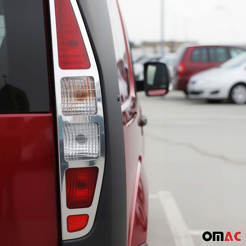 Rücklicht Leisten Heckleuchte für Fiat Doblo 2000-2006 Edelstahl Silber 2tlg
