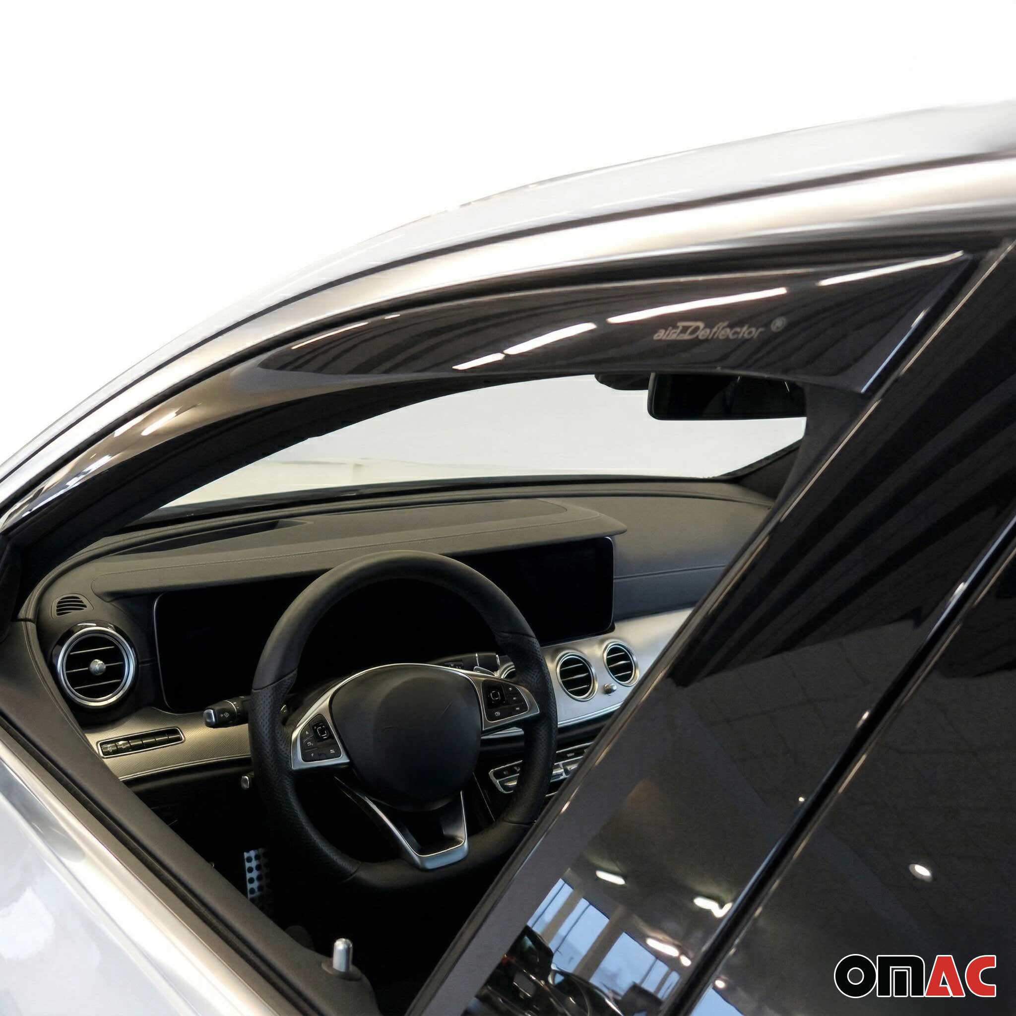 Windabweiser Regenabweiser für Mercedes E Klasse W213 S213 Dunkel Acryl 2tlg