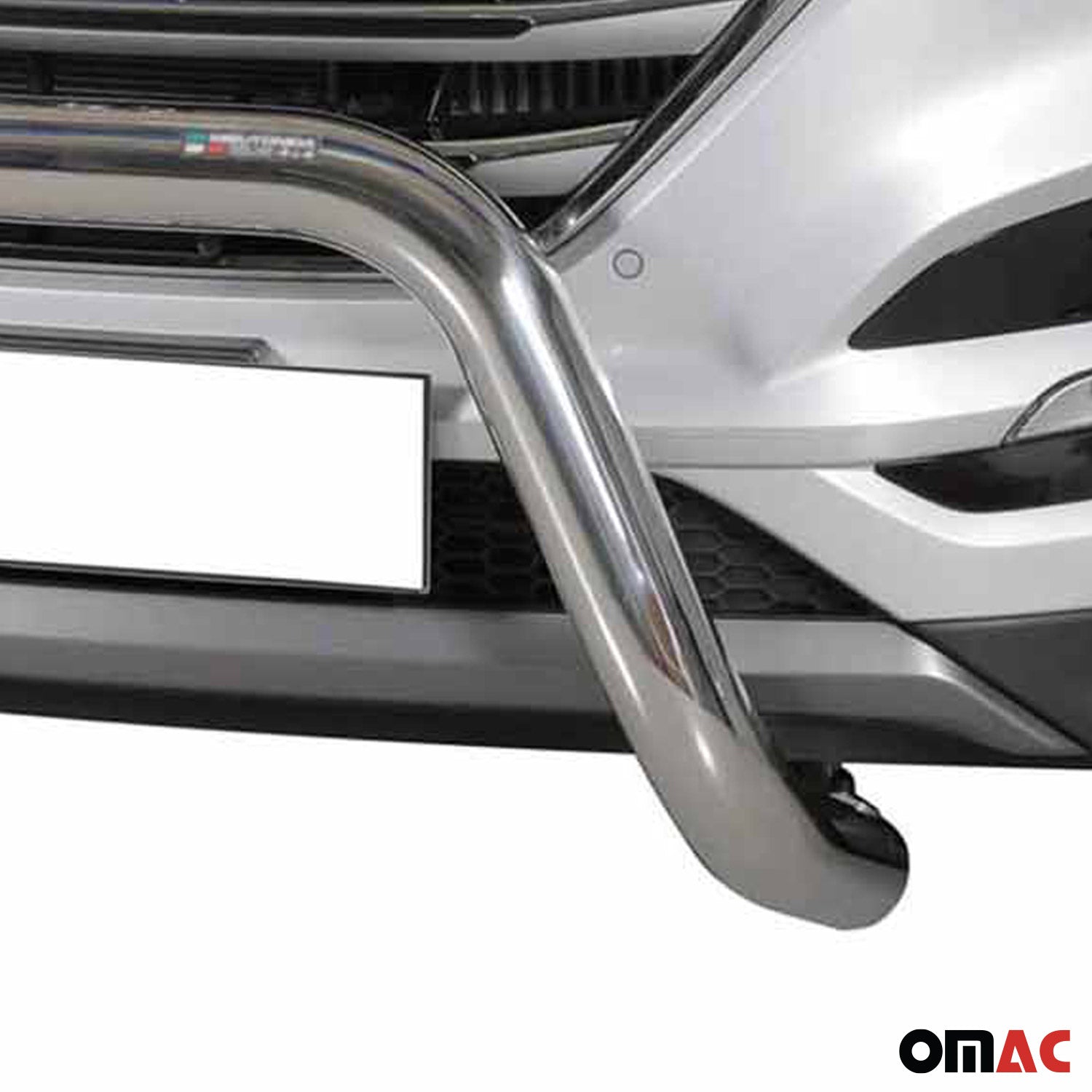Frontbügel Frontschutzbügel für Hyundai Tucson 2015-2018 ø76mm Stahl Silber