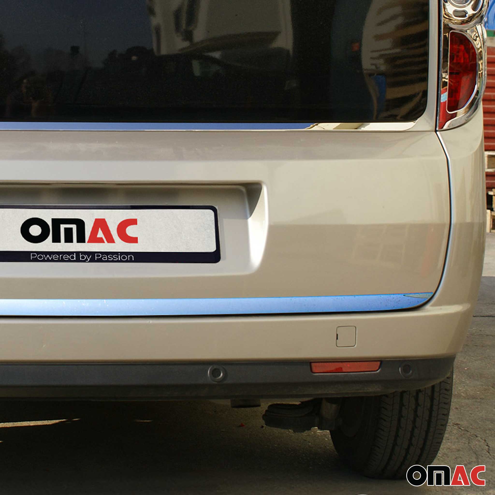 Kofferraumleiste Heckleiste für Opel Combo D Fiat Doblo Untere Chrom Edelstahl