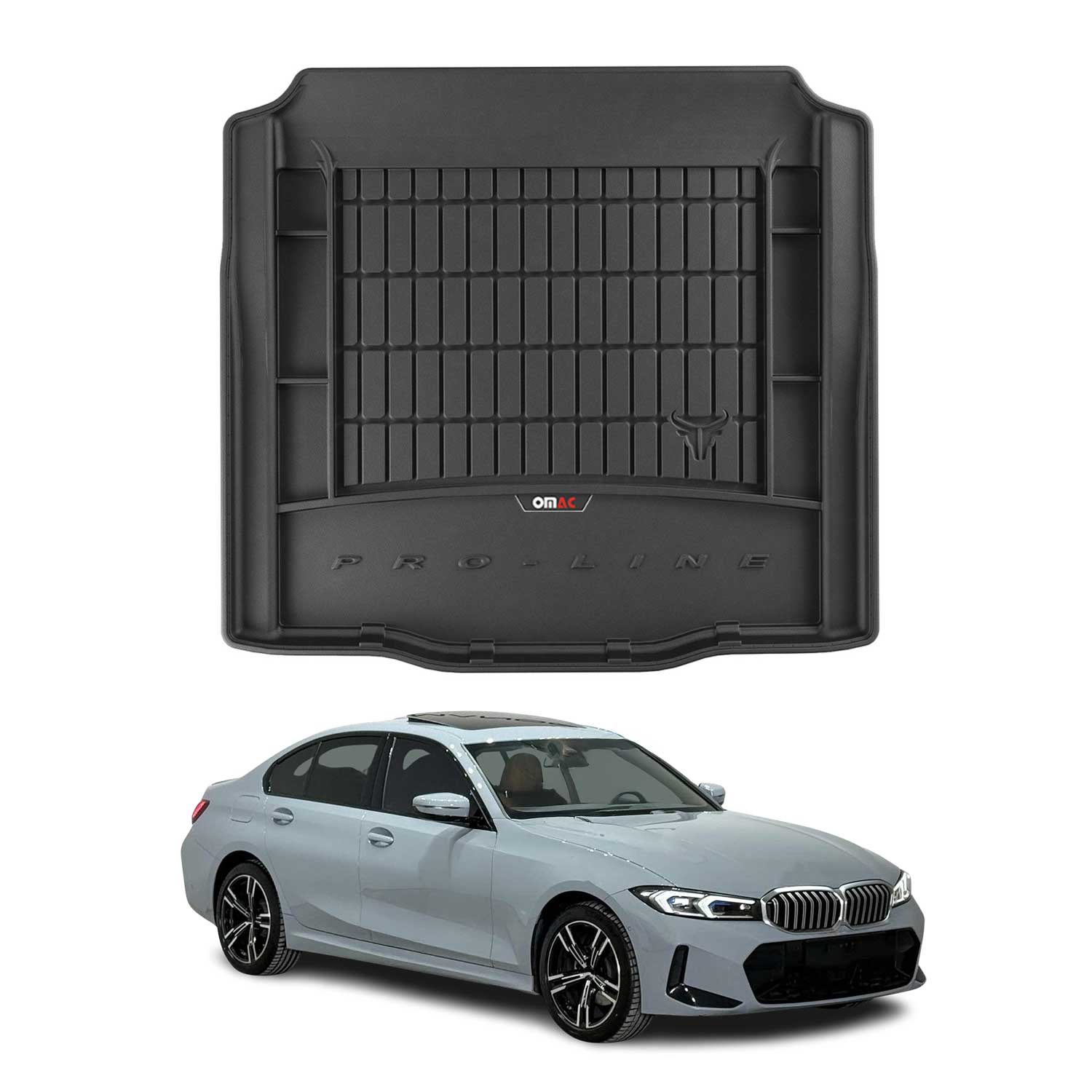 OMAC Gummi Kofferraumwanne für BMW 3er Limo G20 G80 2019-2026 TPE Schwarz