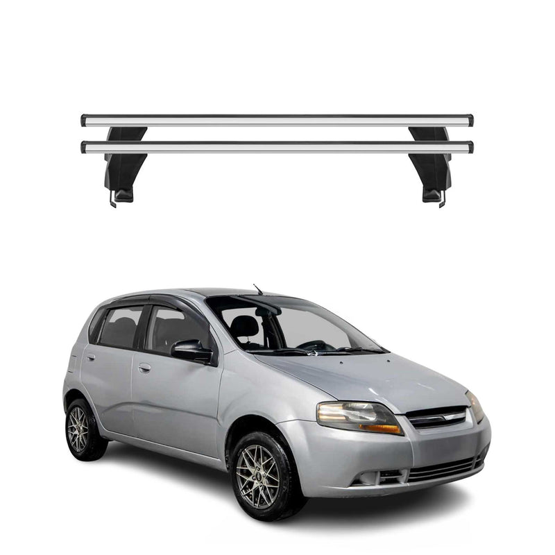 Menabo Dachträger Grundtäger für Chevrolet Aveo T250 2005-2011 50kg Alu Grau 2x