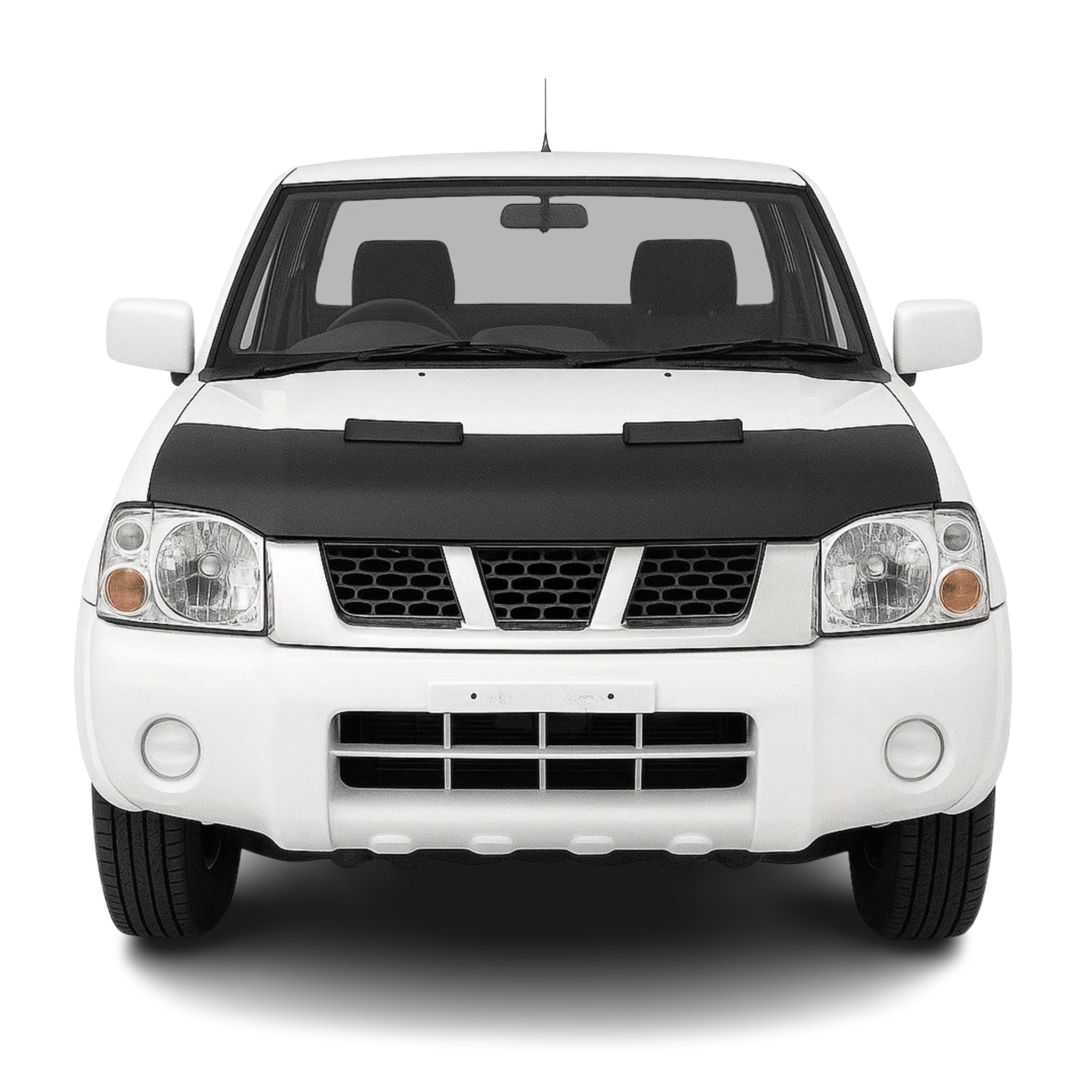 Haubenbra Steinschlagschutz für Nissan Navara D22 2001-2004 Schwarz Halb