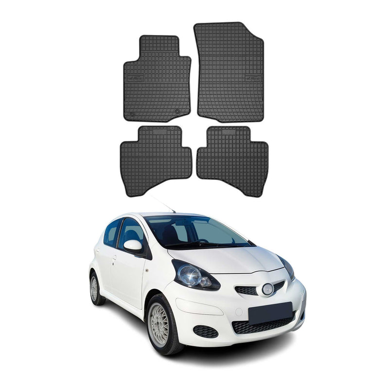 OMAC Gummi Fußmatten für Toyota Aygo 2005-2014 Automatten Gummi TPE Schwarz 4tlg