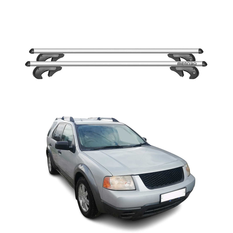 Menabo Dachträger Grundtäger für Ford Freestyle 2005-2007 90kg Alu Silber 2 tlg