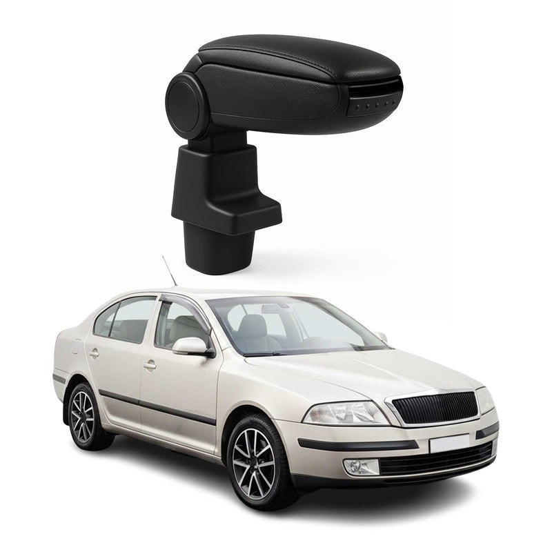 Mittelarmlehne Armlehne für Skoda Octavia 2004-2013 PU-Leder ABS Schwarz