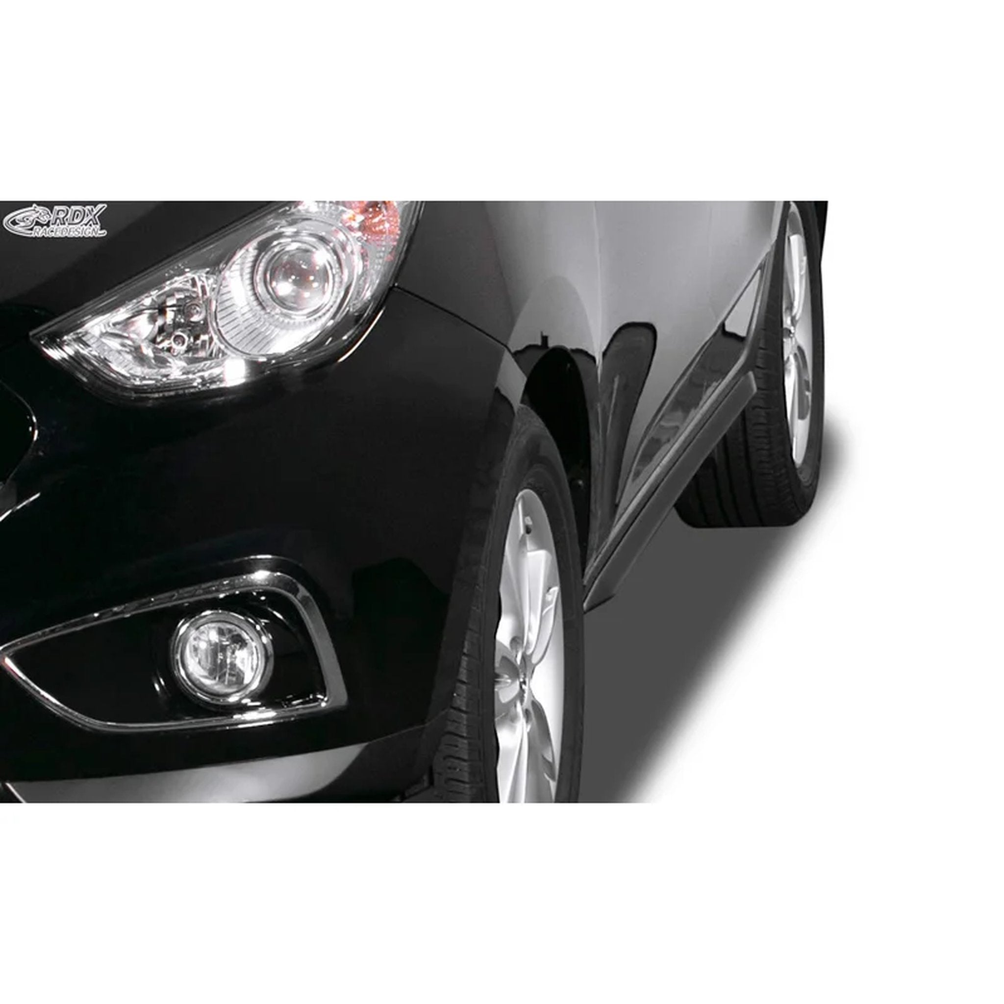 RDX Seitenschweller 'Slim' für Hyundai ix35 2009-2016 ABS Schwarz 2er-Set TÜV