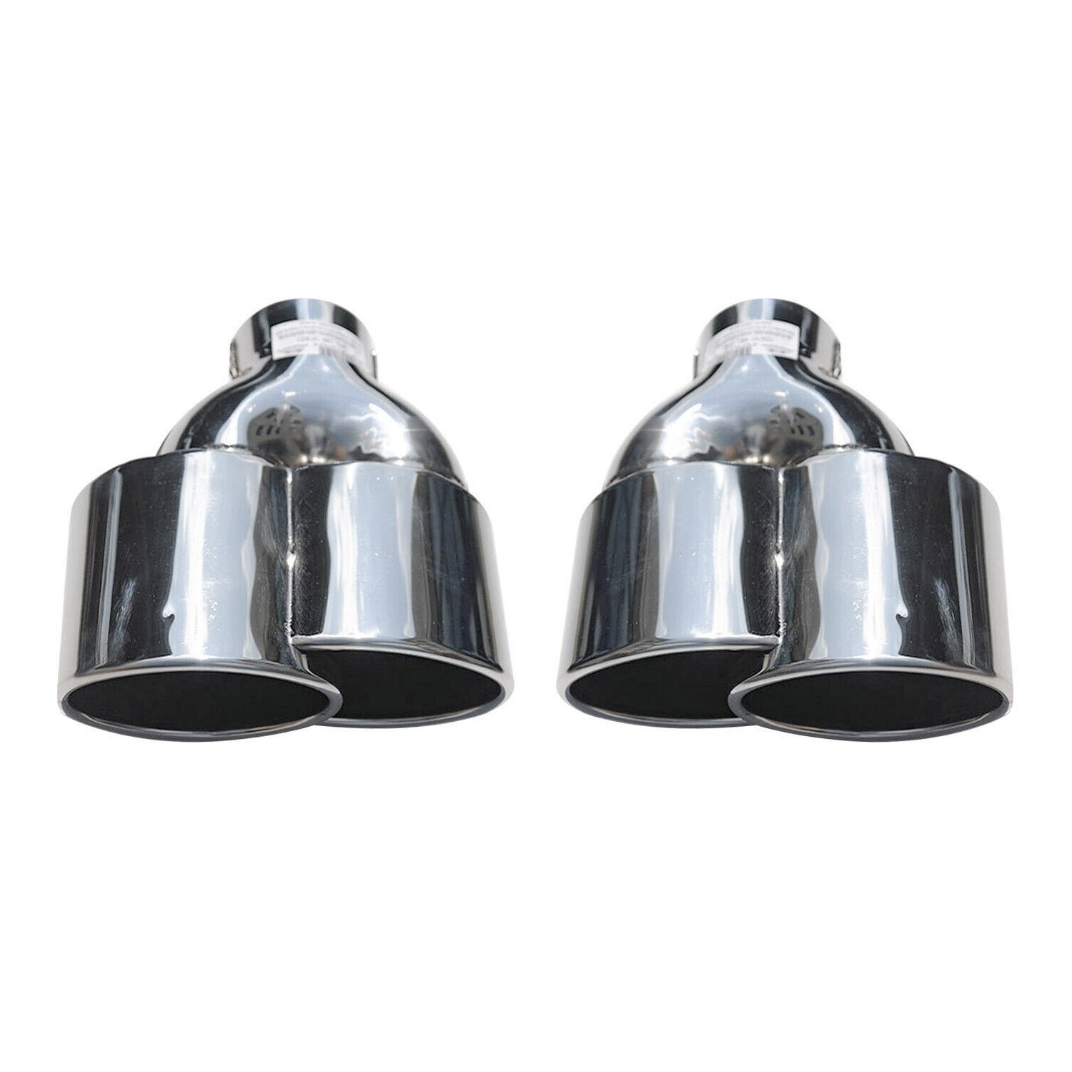 Auspuffblende Chrom 190*80 Edelstahl Silber Rechts und Links 2 tlg