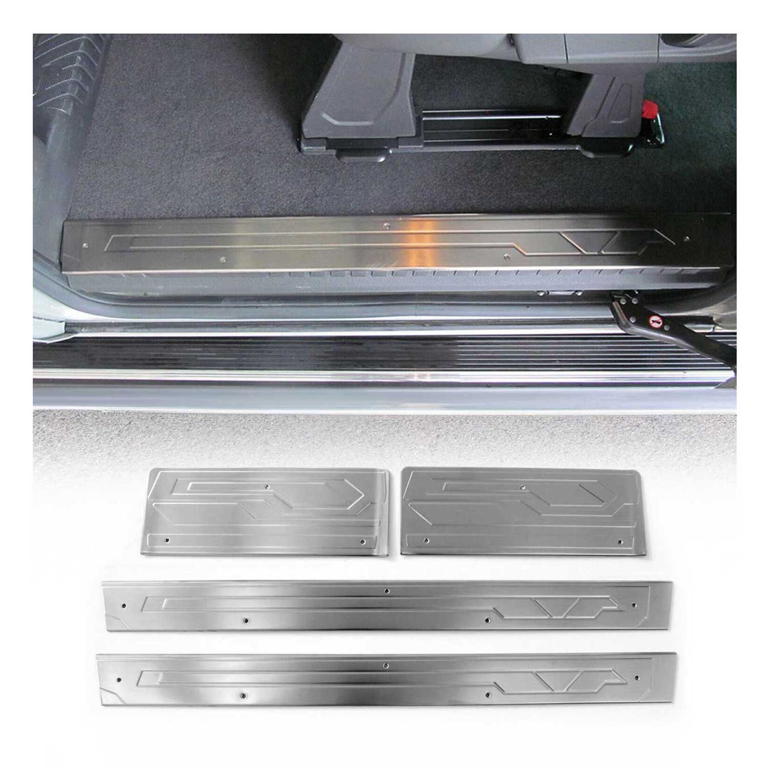 Einstiegsleisten Türschweller für Ford Transit Custom 2013-2024 Edelstahl 4x