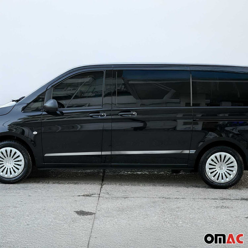 Seitentürleiste Türschutz für Mercedes Vito W447 L1/L2 Doppel Schiebetür 7tlg