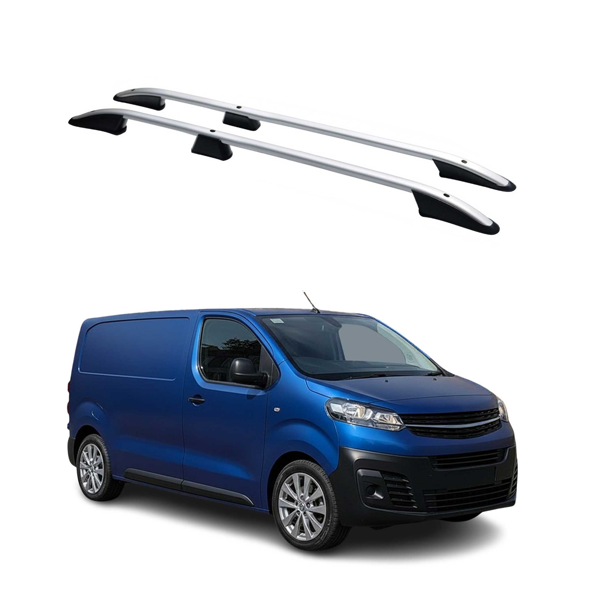 Dachreling Dachgepäckträger für Opel Vivaro / Zafira Life 2019-2026 L2 Silber 2x