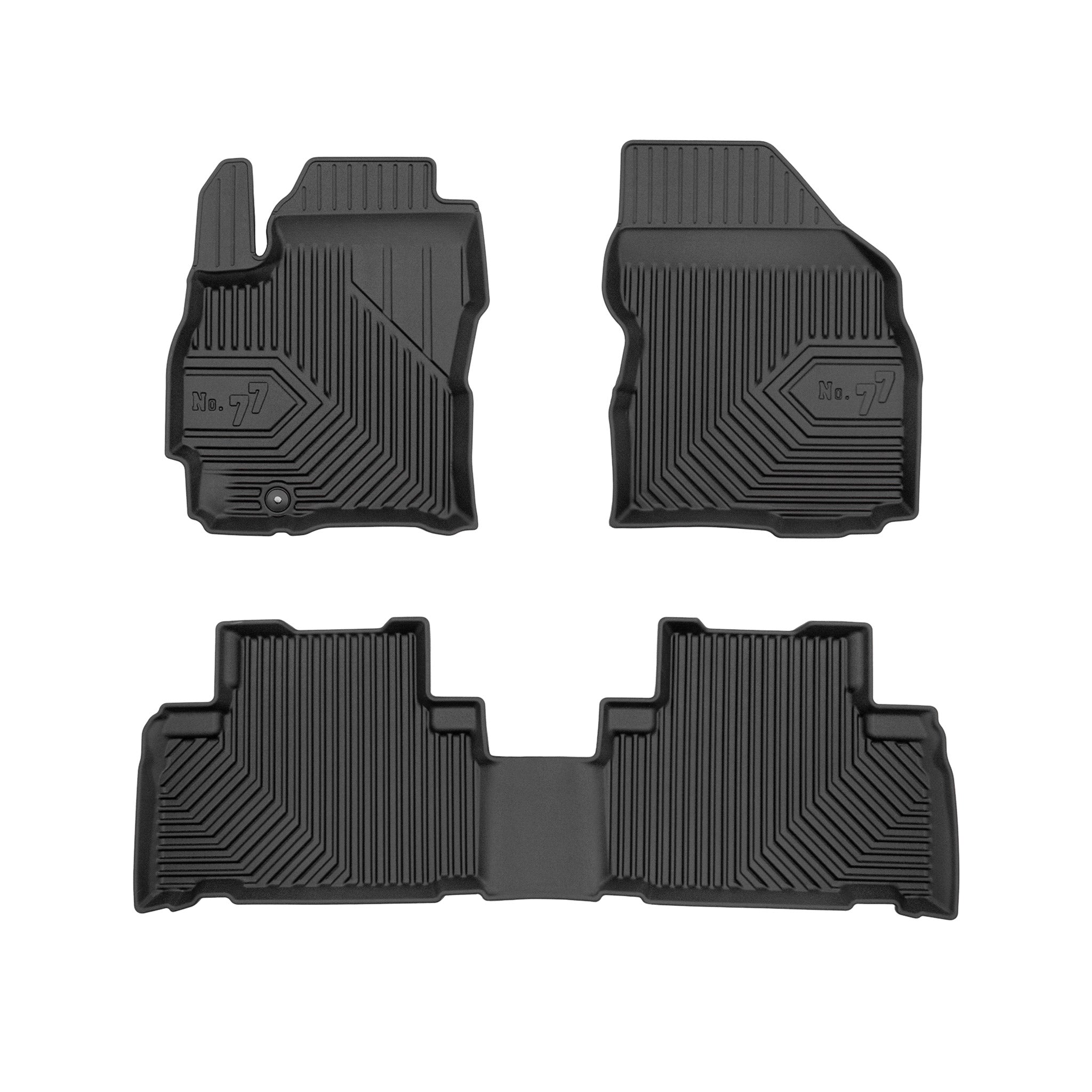 Fußmatten Gummimatten No.77 für Mazda Premacy II 2005-2010 TPE Schwarz 3 tlg