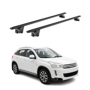 Dachträger für Citroen C4 Aircross 2012-2017 100kg Aluminium Schwarz 2 tlg ABE