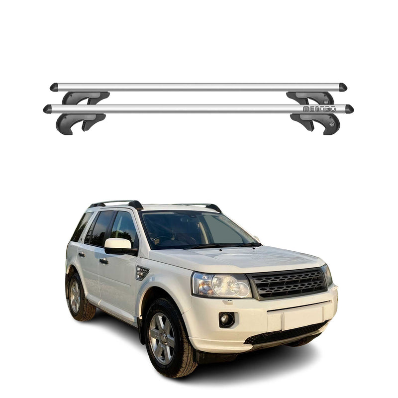 Menabo Dachträger für Land Rover Freelander 2 2007-2015 90kg Alu Silber 2x