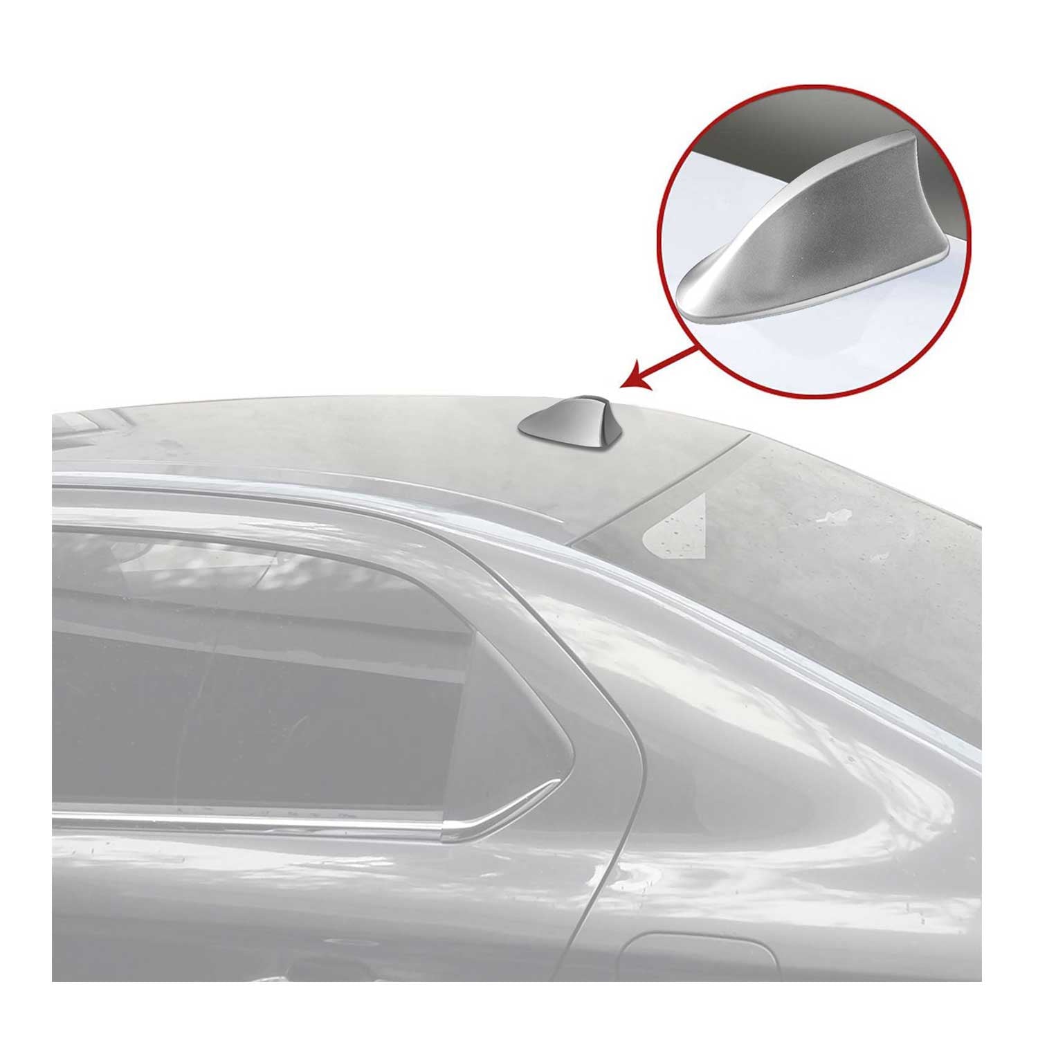 Dachantenne Autoantenne AM/FM Autoradio Shark Antenne Haifischflosse Dunkel Grau