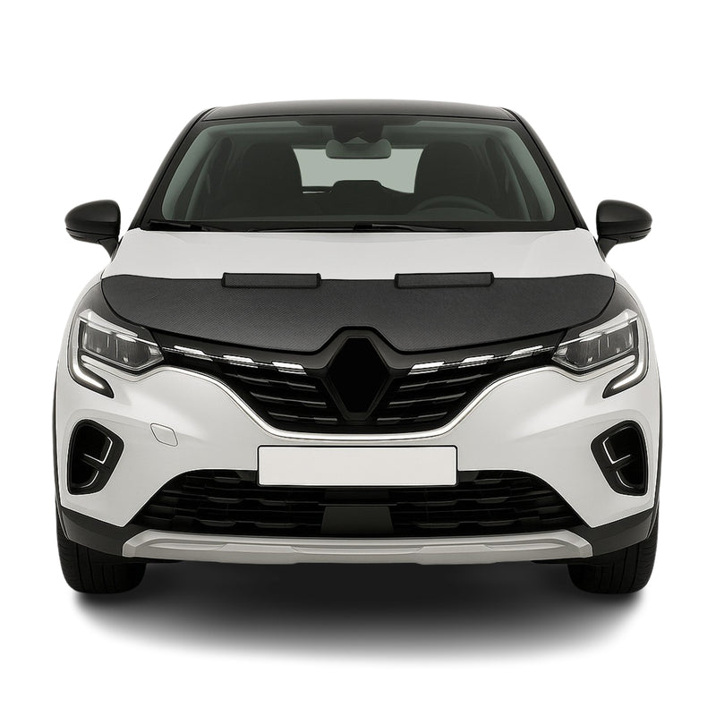 Haubenbra Steinschlagschutz Bonnet Bra für Renault Captur 2013-2019 Carbon Halb