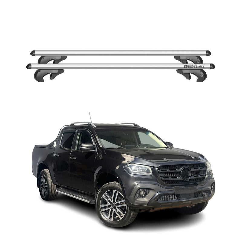 Menabo Dachträger Grundtäger für Mercedes X Klasse 470 2017-2020 90kg Alu Silber
