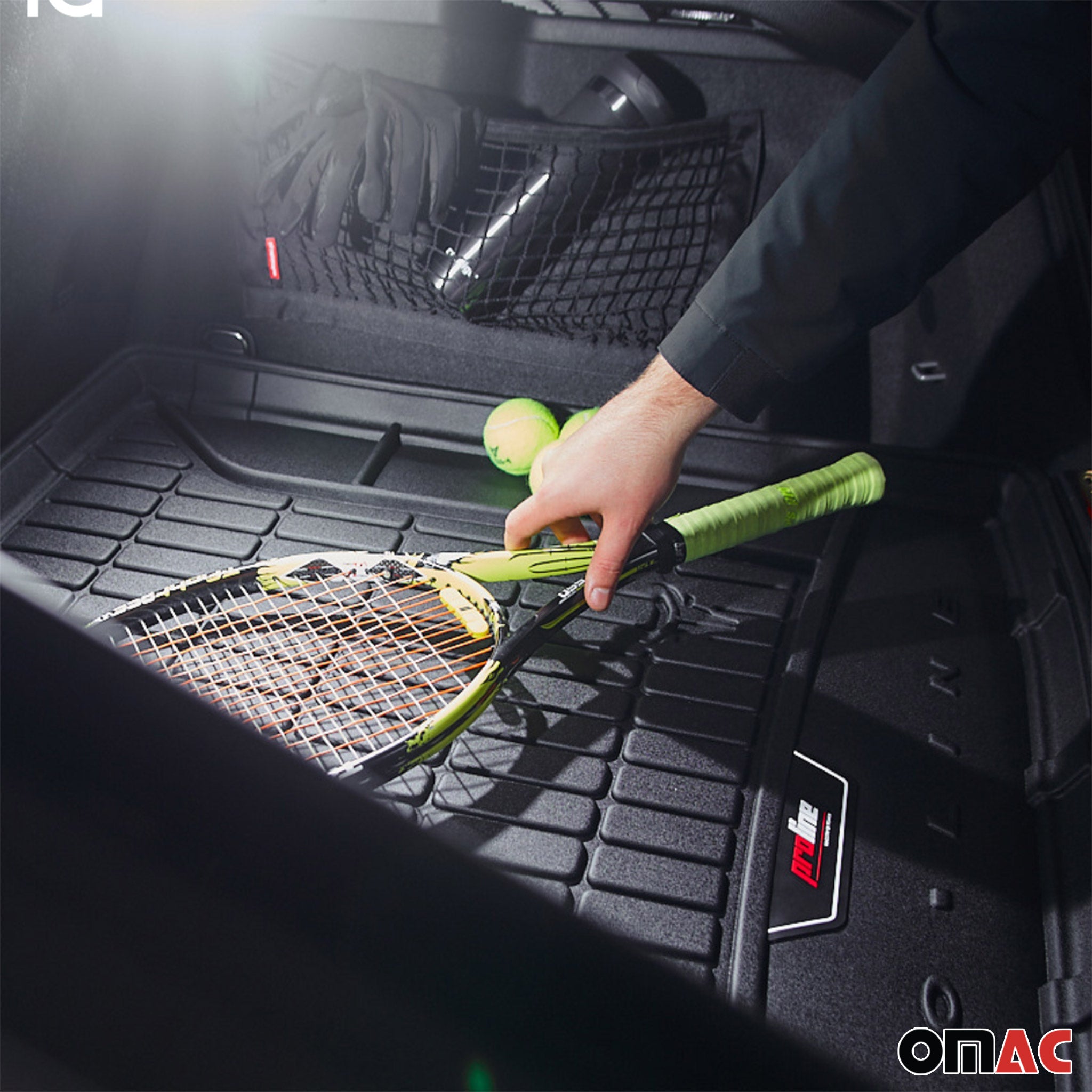 OMAC Gummi Kofferraumwanne für BMW 7er E65 E66 E67 2001-2008 TPE Schwarz