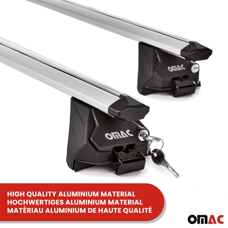 Dachträger Grundtäger für Audi Q3 mk1 2011-2018 100kg Aluminium Silber 2tlg ABE