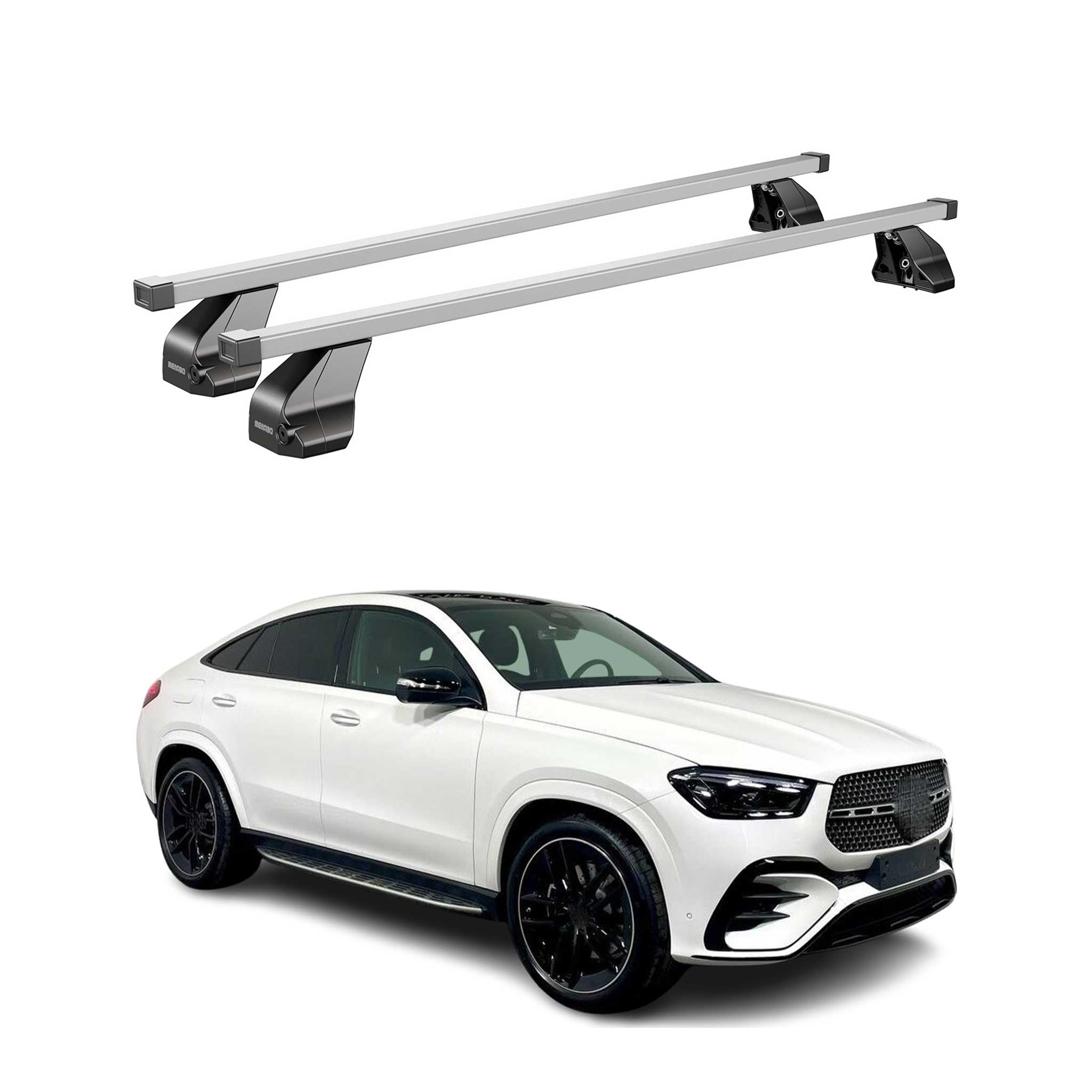 Menabo Dachträger Grundtäger für Mercedes GLE C167 2019-2026 75kg Stahl Grau 2x