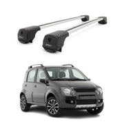 Dachträger Grundträger für Fiat Panda Cross 2012-2026 Aluminium 75kg Grau 2tlg