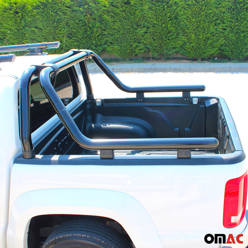 Überrollbügel Rollbar für Nissan Navara 1997-2004 Gefärbten Stahl Ø76 Schwarz